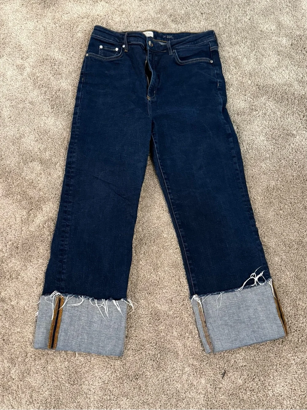 Pilcro Wide Cuff Women's Jeans— size 31